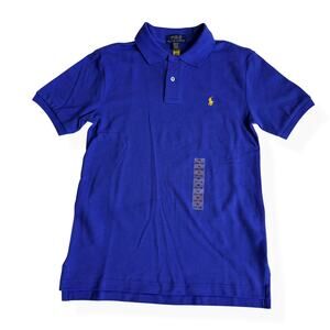 NEW Polo Ralph Lauren Classic Polo Royal Blue Boys Medium 10/12